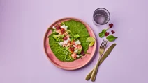 Spinaziepannenkoeken met gerookte zalm