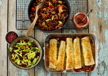 Beef enchiladas