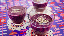 Banaani-mustikka-kaurasmoothie