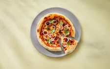 Nduja pizza with Castello® cubed mozzarella