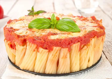 Pastel de Rigatoni gratinado con Arla Mozzarella