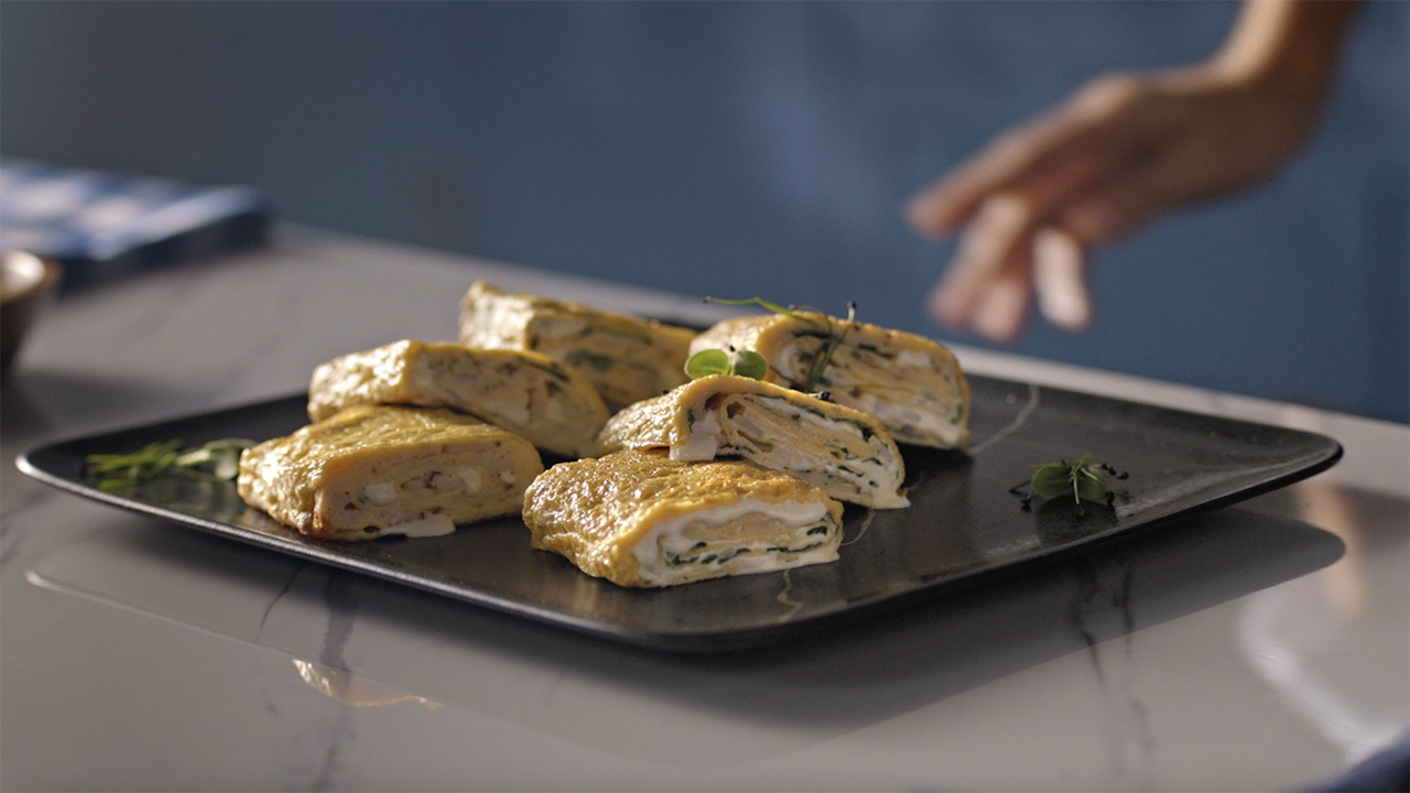 لفائف الجبنة والبيض بالطريقة اليابانية