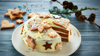 Julelagkage med vaniljefrosting