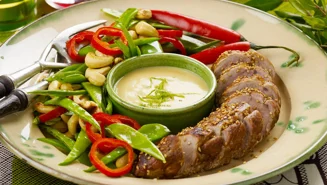 Helstekt fläskfilé med chilisås