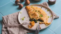 Eiwitrijke omelet met champignons