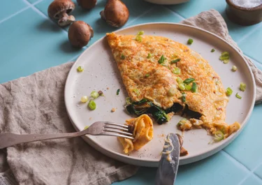 Eiwitrijke omelet met champignons