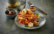 Easy American Pancakes with Pineapple Cream Cheese & Bacon