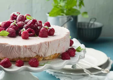 Rabarbermoussetårta