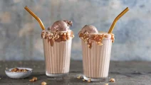 Chocolade eiwitmilkshake