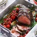 Lågtempererad rostbiff med tomater
