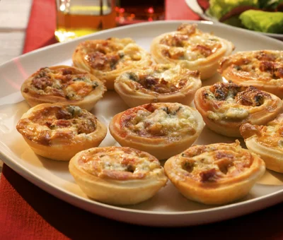 Chorizo and Blue Cheese Tarts