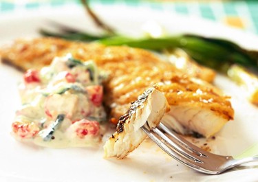 Grillattu kala ja raputsatsiki