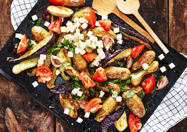 Rostad auberginesallad med vitost