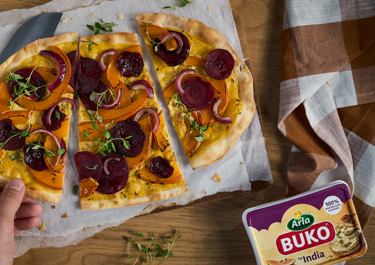 Flammkuchen met pompoen