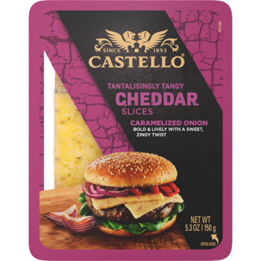 Castello® RED ONION CHEDDAR CHEESE SLICES