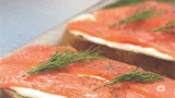 Puck Cream Cheese and Salmon Bruschetta