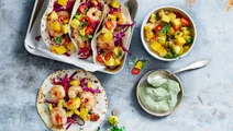 Räktacos med mangosalsa