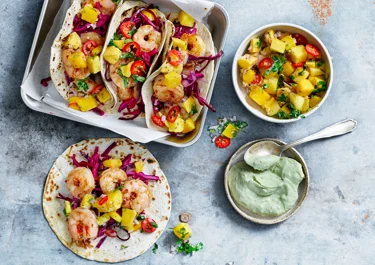 Räktacos med mangosalsa