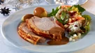 Svinekam med jordskoksalat
