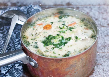 Creamy chicken noodle soup