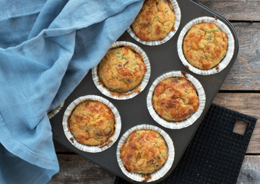 Bacon en kaas muffins