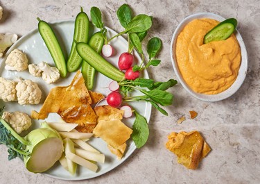 Harissa- och morotsdipp