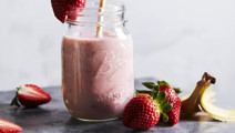 Jordbær- og banansmoothie