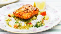 Fänkålsstekt lax med matvetesallad
