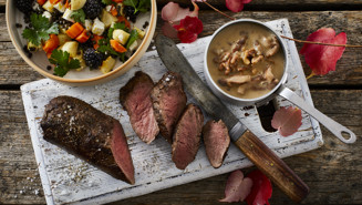 Dådyrfilet og valnøddesauce