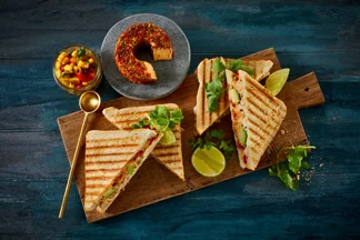 Frischkäse-Sandwich mit mexikanischer Note