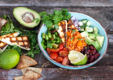 Bowl med grillet ost