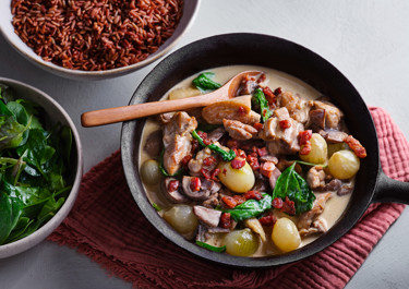 Kycklinggryta med bacon