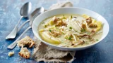 Mushroom ravioli soup