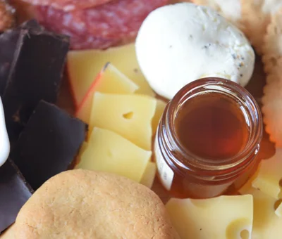 Parisian movie night cheese board
