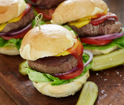 Double cheese steak burger