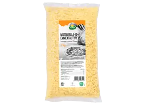 Mix Mozzarella / Emmental Type – Gros brins 4x4x20mm – 2 KG