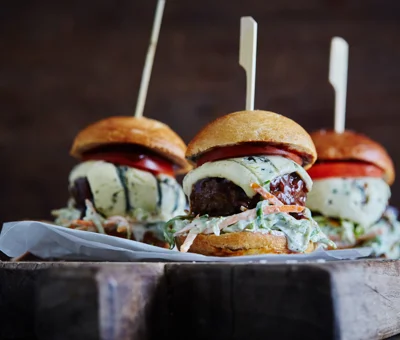 BBQ Sauce and Blue Cheese Burger