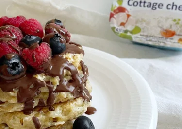 Tortitas con Arla Cottage