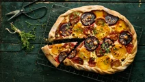 Pizzapaj med rödbetor