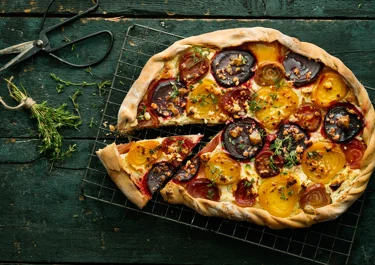 Pizzapaj med rödbetor