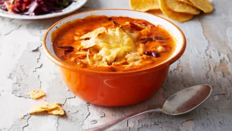 Gratinerad texmexsoppa