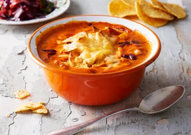 Gratinerad texmexsoppa