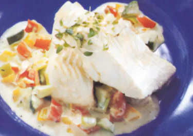 Fisk på grönsakspytt