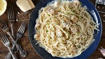 Sitruunainen katkarapupasta