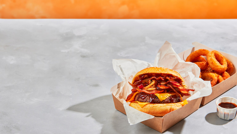 Smoked Bourbon BBQ Cheese & Bacon Burger