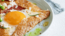 Galette con jamón, huevo y Arla Gouda