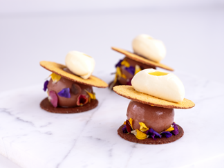 Nytårskage med chokolademousse & kransekagekiks