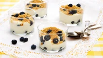 Cheesecake met skyr in een glaasje