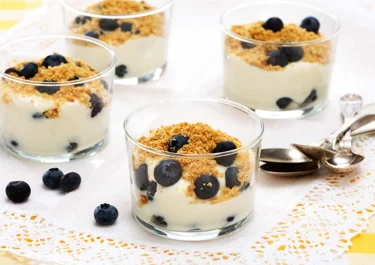 Cheesecake met skyr in een glaasje