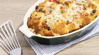 Havarti Ham and Vegetable Strata